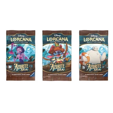 Disney Lorcana Azurite Sea Booster Pack 12 kártya Set 8 angol