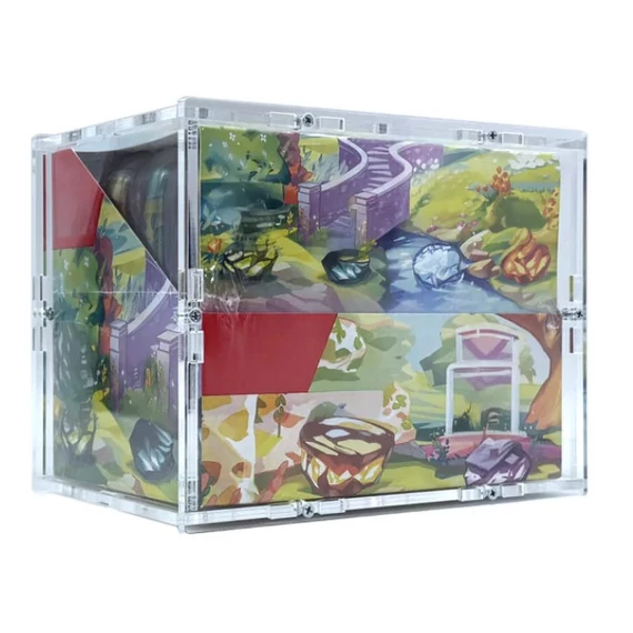 Akril védőtok Pokémon 8× Mini Tin Display Prismatic Evolutions