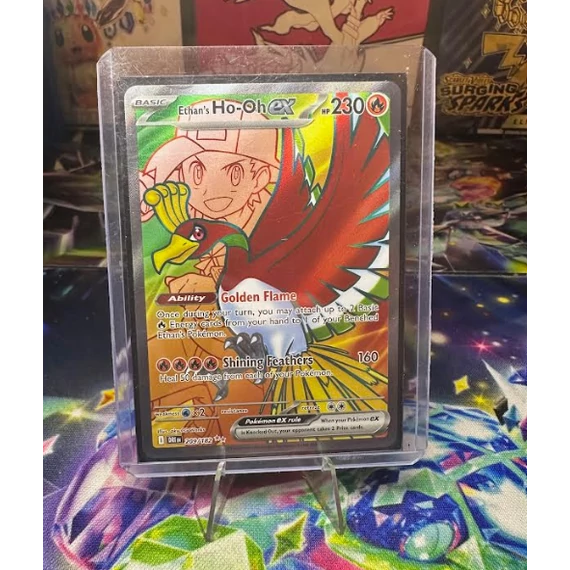Pokémon TCG Ethan’s Ho-Oh ex Full Art kártya 279/262 angol