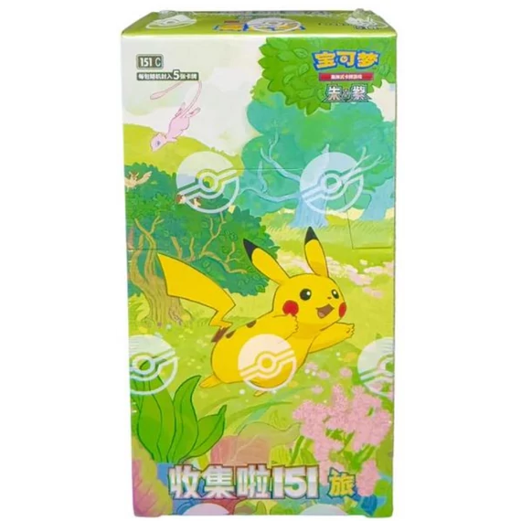 Pokémon TCG – Collect 151 Journey Slim Booster Box (kínai kiadás) – Kanto 151 témájú 15 Slim booster doboz