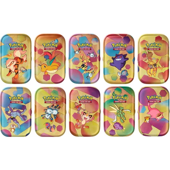 Pokémon TCG – 151 Mini Tin – Válogatott – 2 booster, matrica, mini kártya, fém doboz – angol kiadás