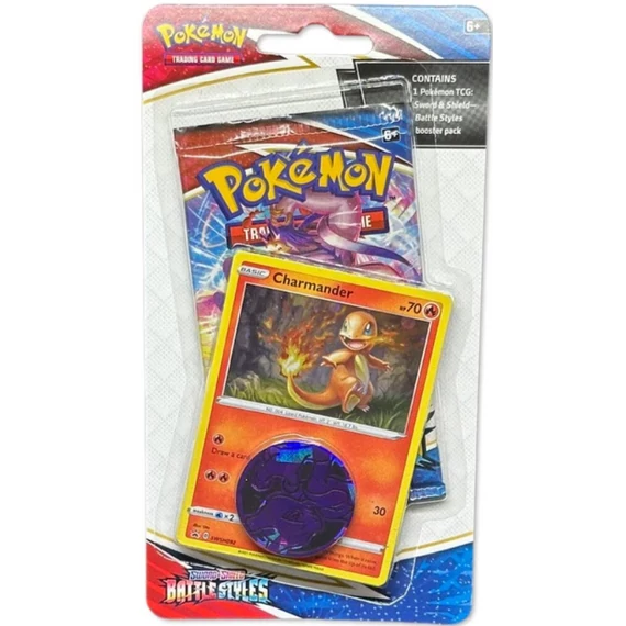 Pokémon Battle Styles Charmander 1-Pack Blister – TCG kiegészítő csomag promó kártyával
