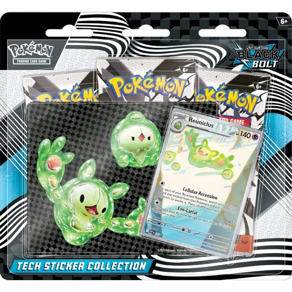 Pokémon TCG Scarlet &amp; Violet Black Bolt Tech Sticker Collection – Reuniclus promó kártya