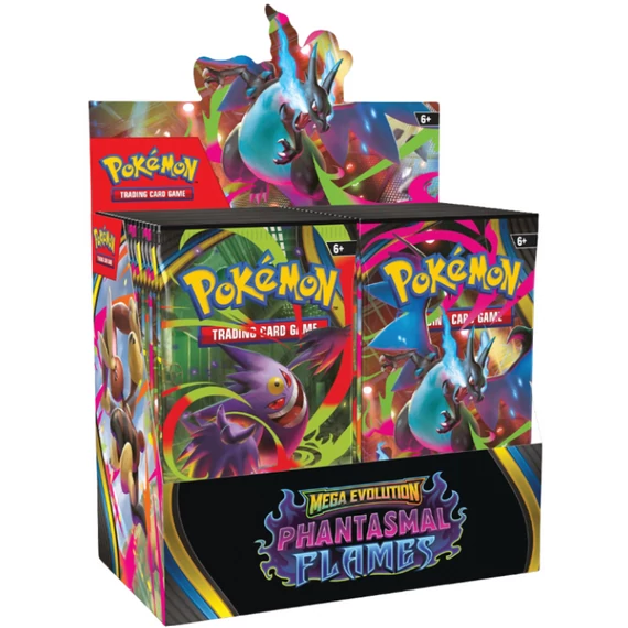 Pokémon TCG: ME02 Phantasmal Flames Booster Box – 36 booster csomag – angol kiadás – előrendelés 2025.11.14-től