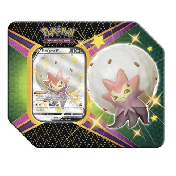 Pokémon Shining Fates – Eldegoss V Collector’s Tin (USA, 6 Boosters) – promó + kódkártya