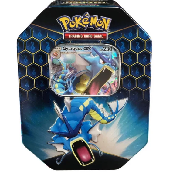 Hidden Fates Gyarados GX Tin – 4 boosters, promó kártya