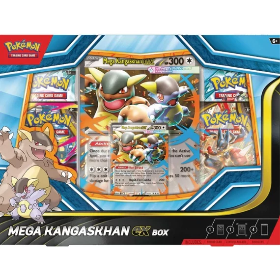 Pokémon TCG – Mega Kangaskhan ex Box – promó és oversize kártya, 4 booster – előrendelés, átvétel 2025.11.14-től