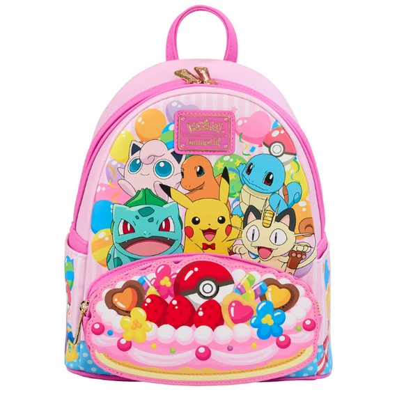 Loungefly Pokémon Friends Party hátizsák 26 cm – prémium mini hátizsák