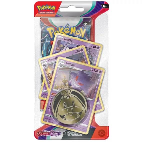 Pokémon Scarlet and Violet Gengar Premium Checklane Blister Pokémon booster és promó kártyák