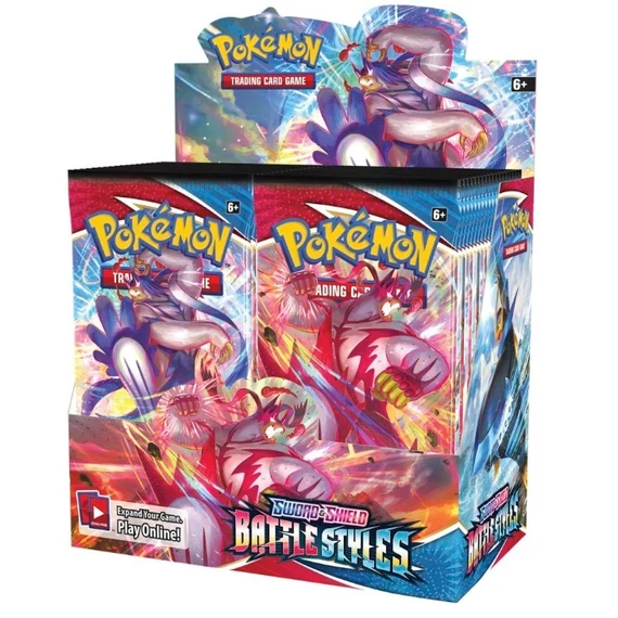 Pokémon Sword Shield Battle Styles Booster Box 36 booster csomaggal