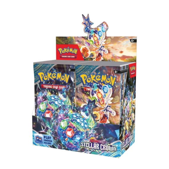 Pokémon Scarlet & Violet Stellar Crown booster display – 36 Pokémon TCG booster csomag