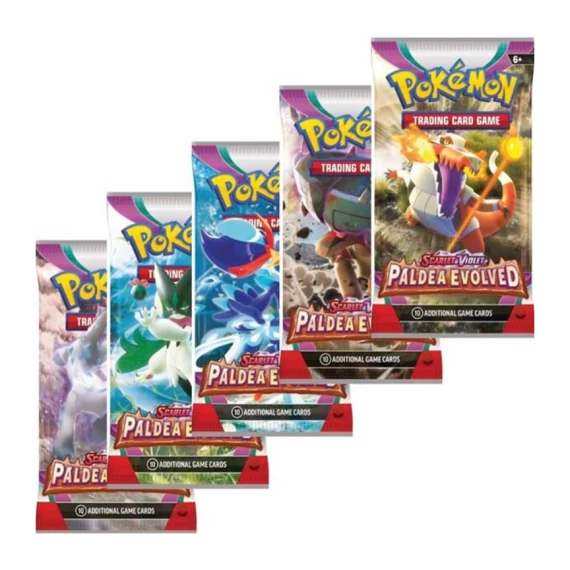 Pokémon Scarlet & Violet Paldea Evolved booster csomag – 10 Pokémon TCG kártya